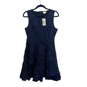 Vintage Maison Jules Navy Sleeveless Fit & Flare Dress Size 10